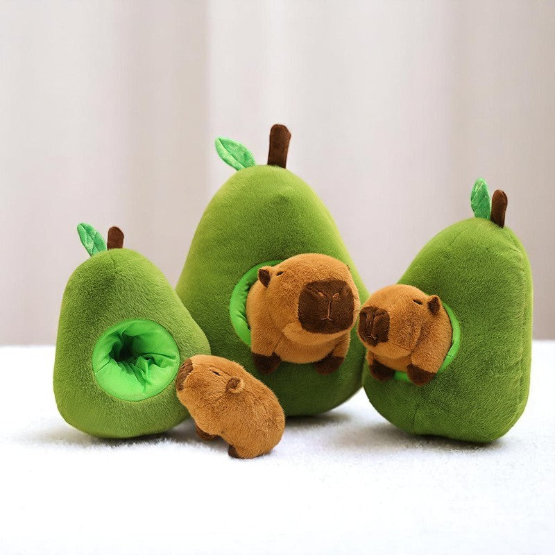 Jouets en peluche doux avocat Capybara peluche peluche poupée chambre oreillers