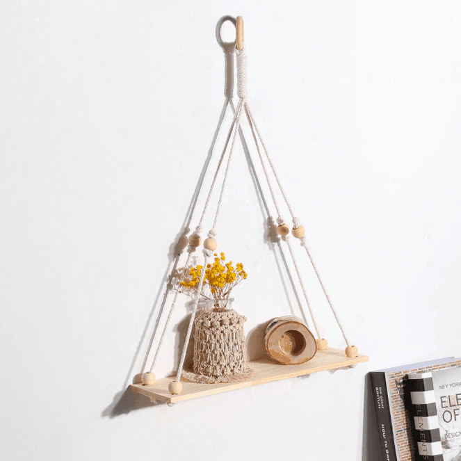 macrame plant hanger with shelf Macrame Plant Hanging Shelves – huemabe