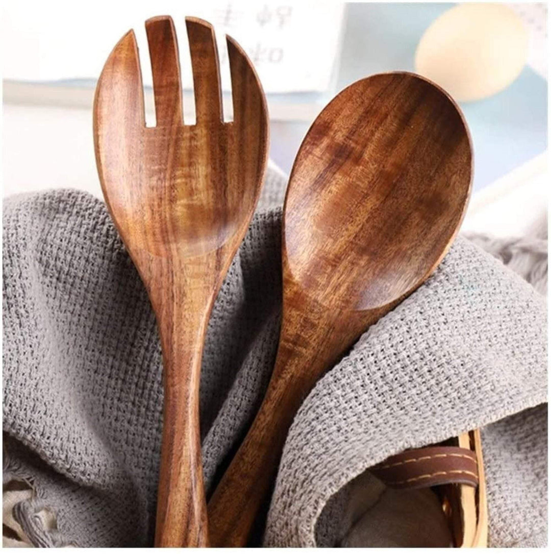 Wooden Salad Spoon and Fork Set - huemabe - Creative Home Decor