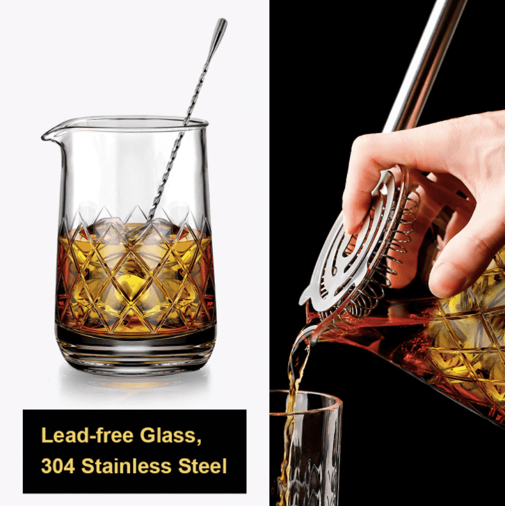 10pcs Crystal Cocktail Mixing Glass Set - huemabe - Creative Home Decor