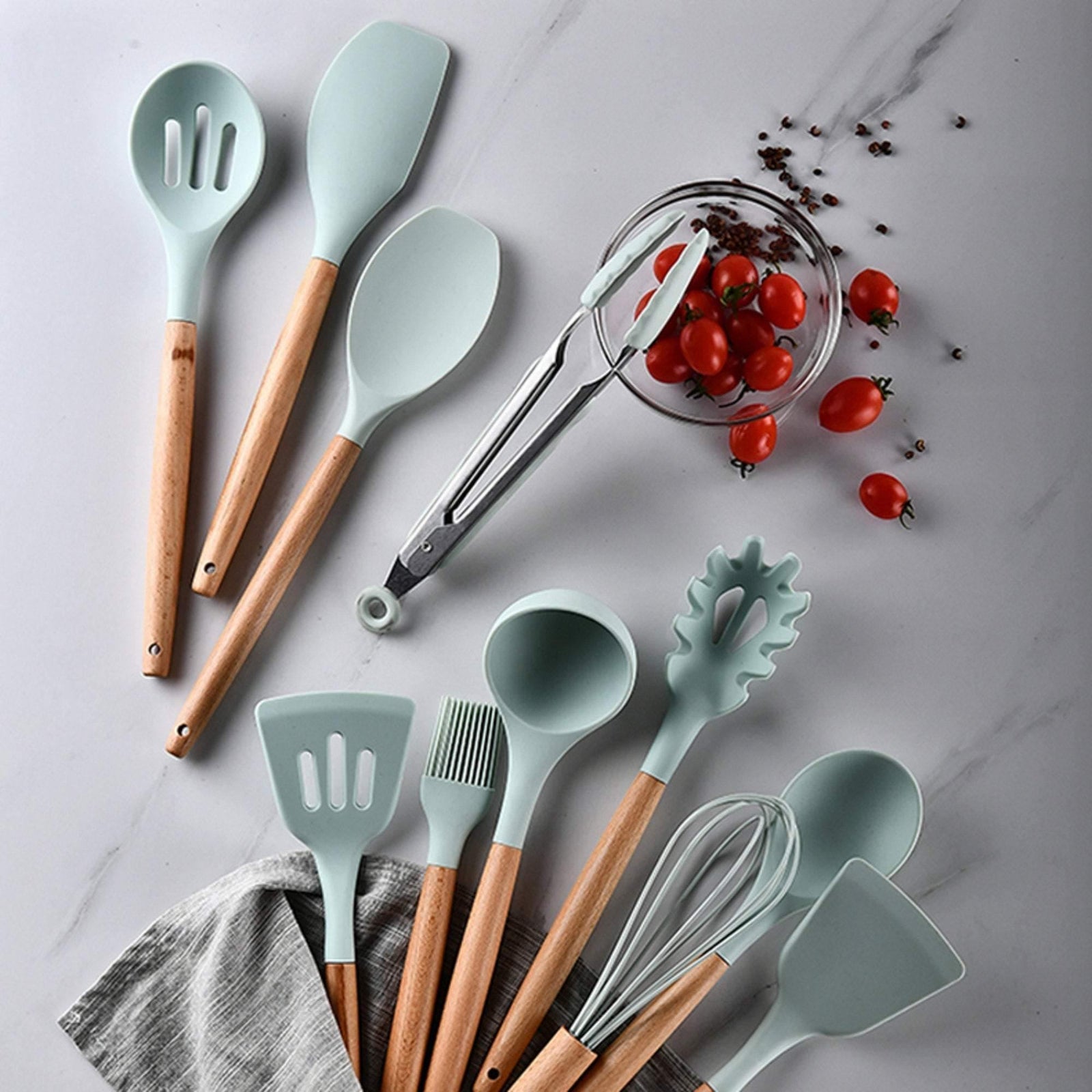 12 pcs Silicone Kitchenware Cooking Utensils Set - huemabe - Creative Home Decor
