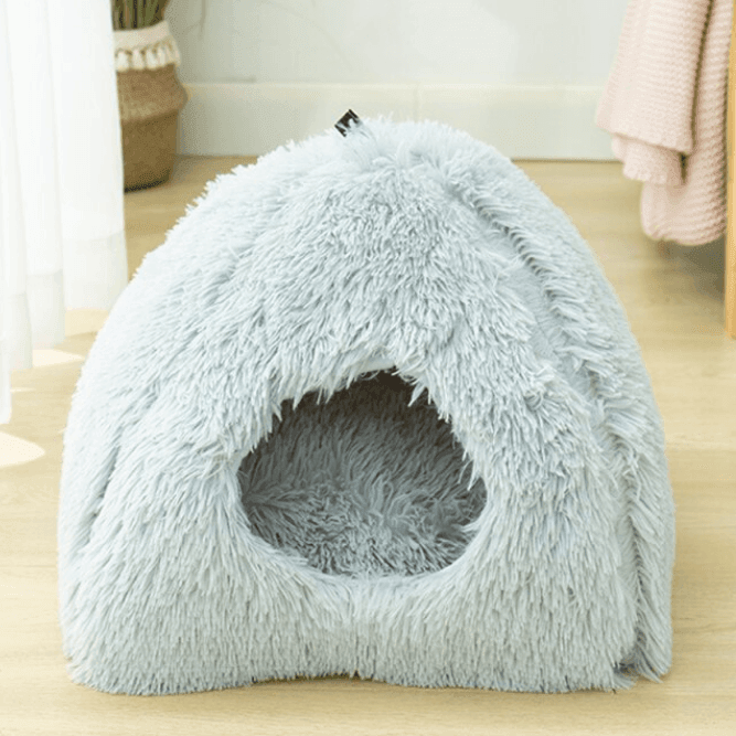 2 In 1 Soft Plush Cat Bed - huemabe - Creative Home Decor
