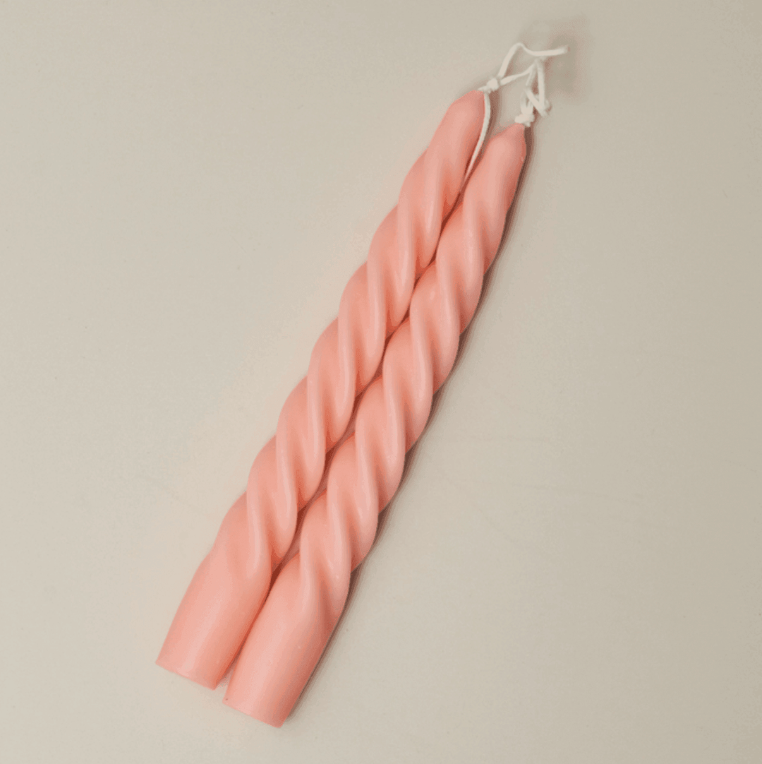 2pcs Pink Scented Spiral Candles - huemabe - Creative Home Decor