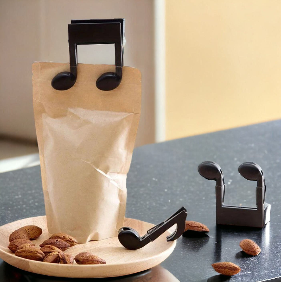 2pcs Set Musical Note Food Storage Bag Clip - huemabe - Creative Home Decor