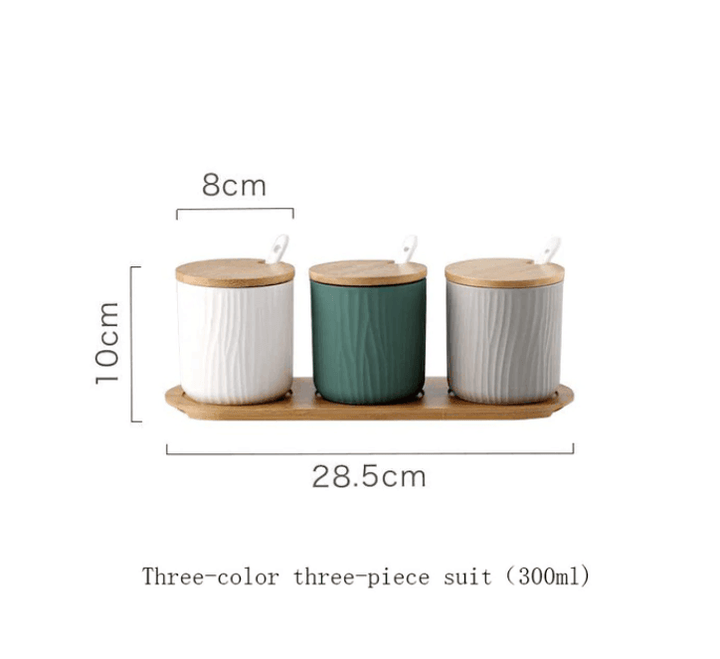 3 Pcs/set Nordic Ceramic Seasoning Jar - huemabe - Creative Home Decor