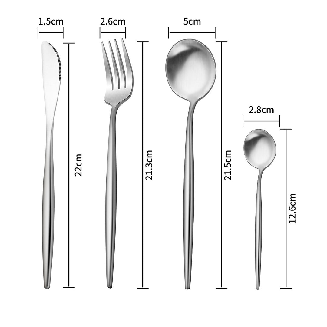 304 Stainless Steel Gold Cutlery Set – Nordic Style