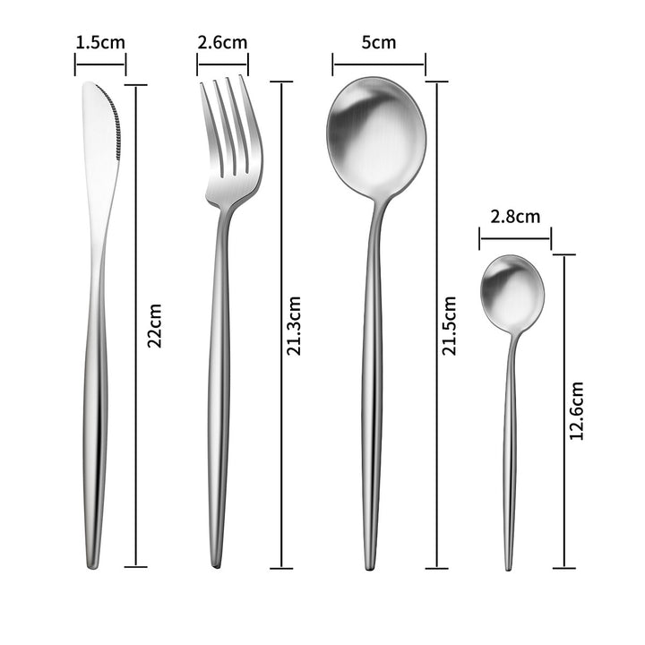 304 Stainless Steel Gold Cutlery Set – Nordic Style