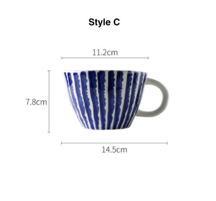 330ml Hand Painted Ceramic Mug Cup - huemabe - Creative Home Decor