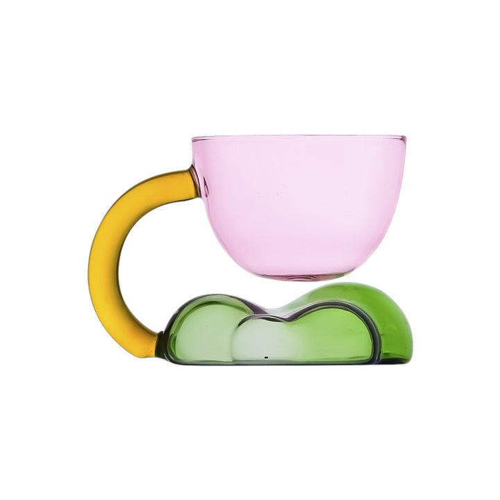 350ml Cloud-Shaped Glass Mug | Ice Cream & Juice Cup