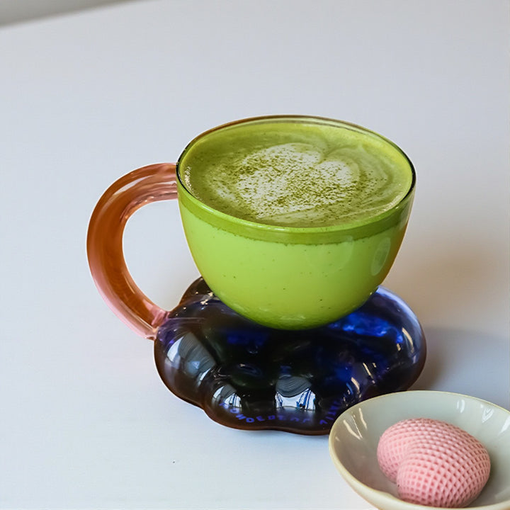 350ml Cloud-Shaped Glass Mug | Ice Cream & Juice Cup