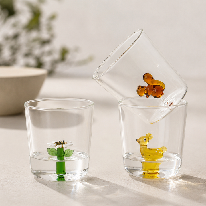 3D Built-in Animal Borosilicate Glass Cup (300ml)