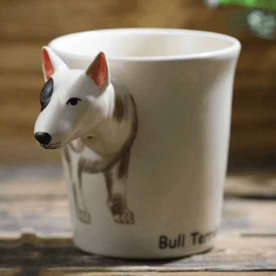 3D Stereo Bull Terrier Ceramic Mug - huemabe - Creative Home Decor