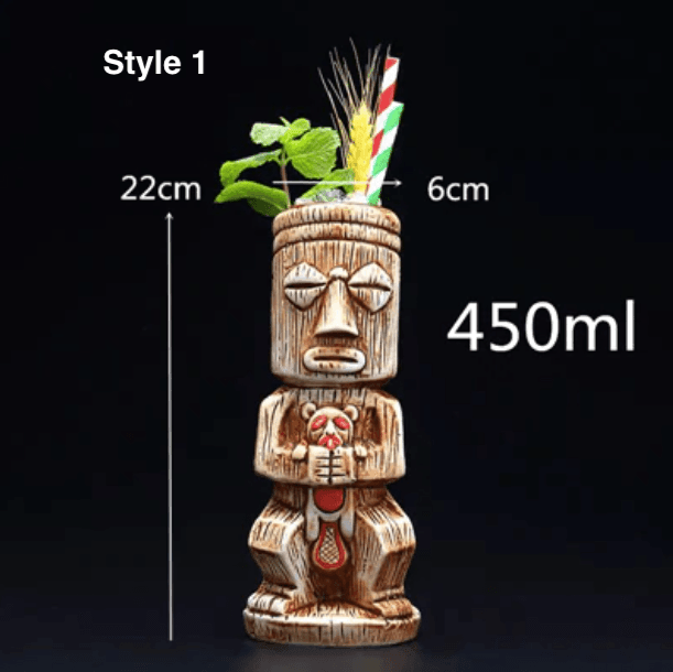 450ml Ceramic Tiki Mugs - huemabe - Creative Home Decor