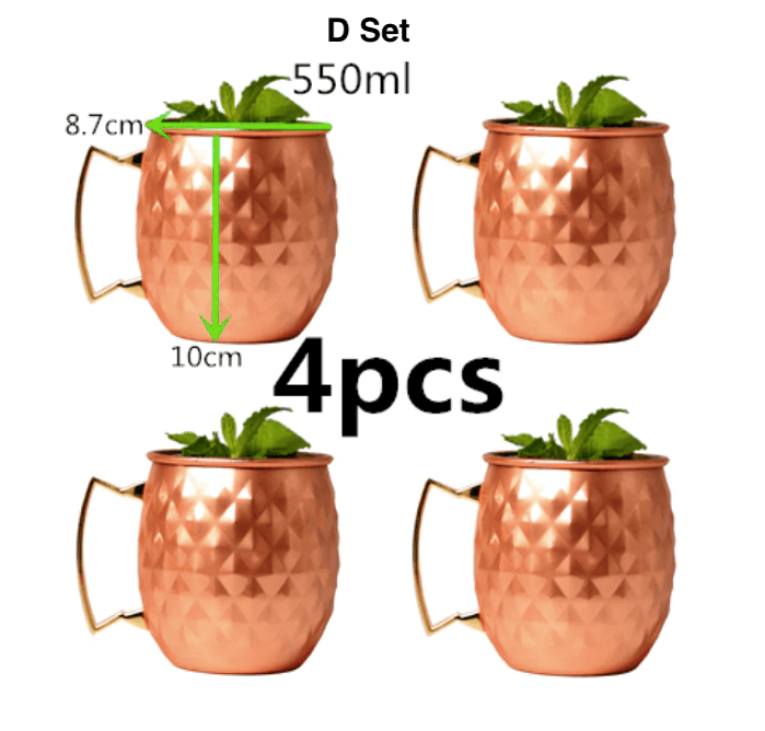 4pcs 550ml Moscow Mule Mug - huemabe - Creative Home Decor