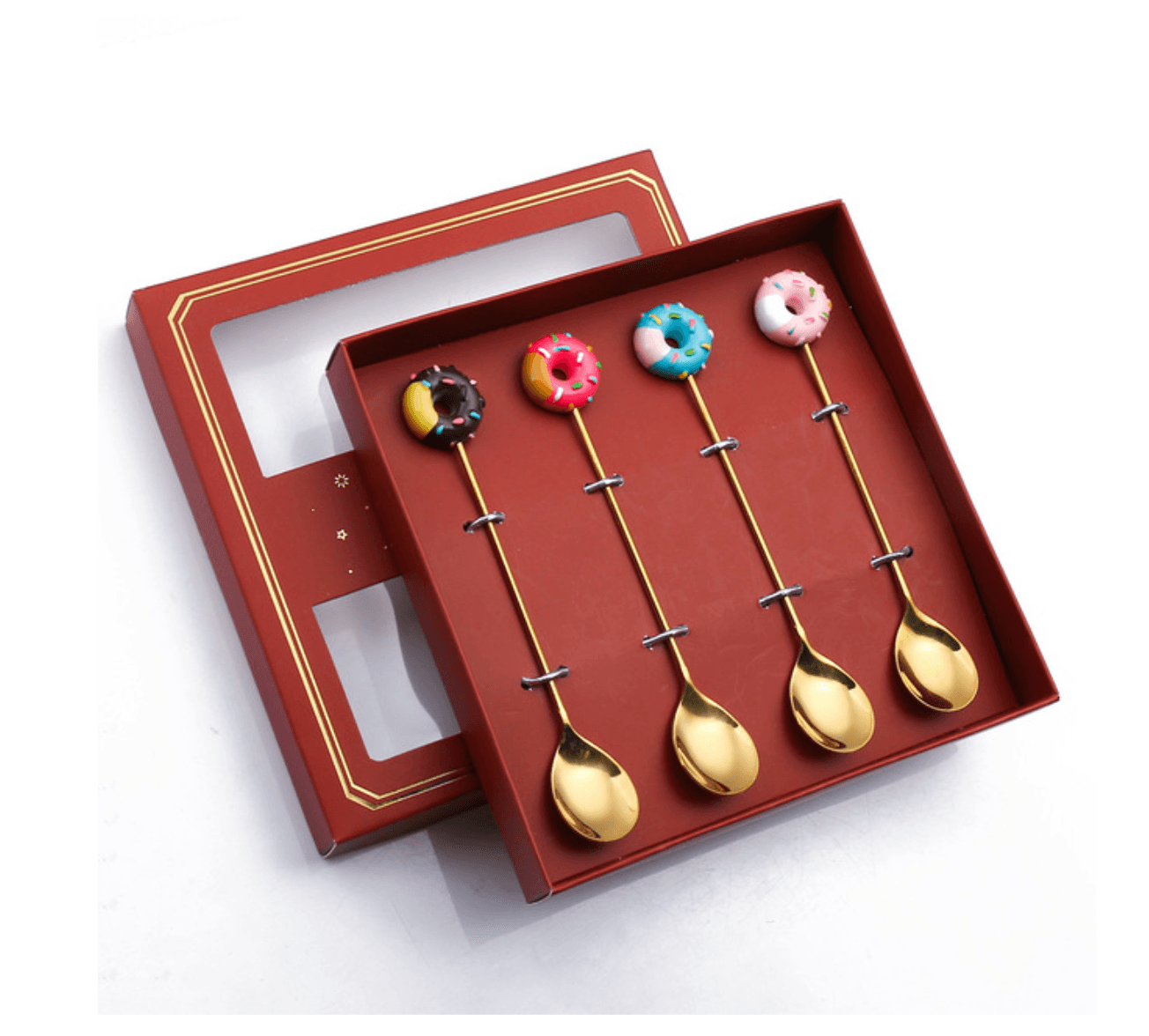4PCS Donut Candy Cutlery Set With Gift Box - huemabe - Creative Home Decor