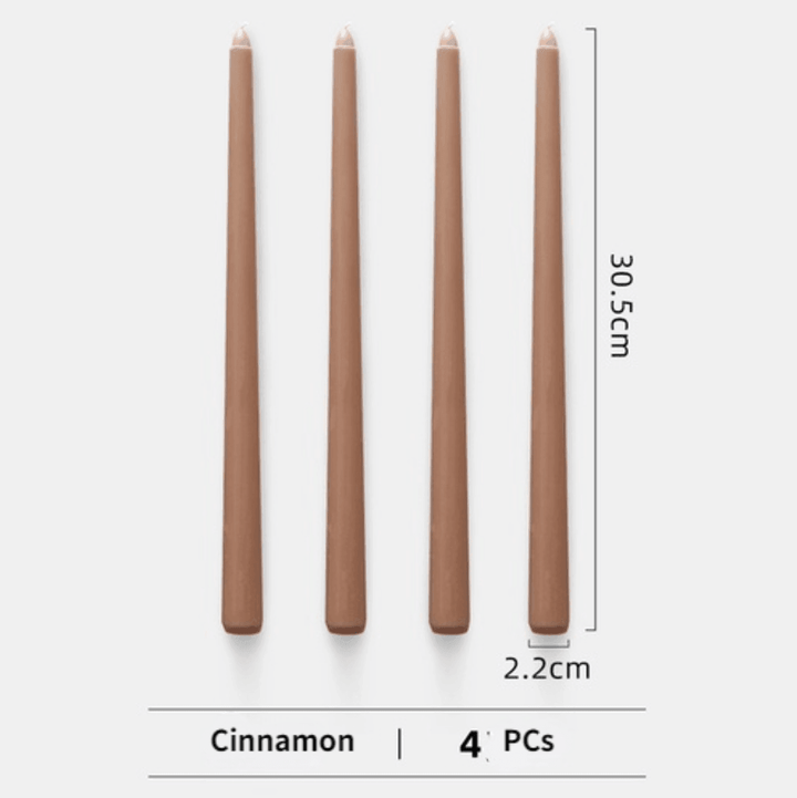 4pcs Unsented Taper Candles Set - huemabe - Creative Home Decor