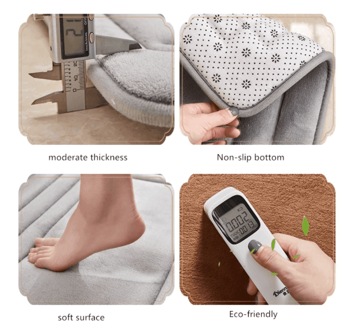 50x80cm Geometric Memory Foam Bathroom Mat Carpets - huemabe - Creative Home Decor