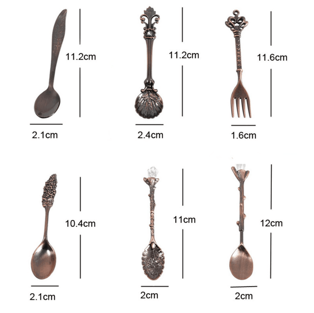 6pcs Vintage Spoons Fork Set - huemabe - Creative Home Decor