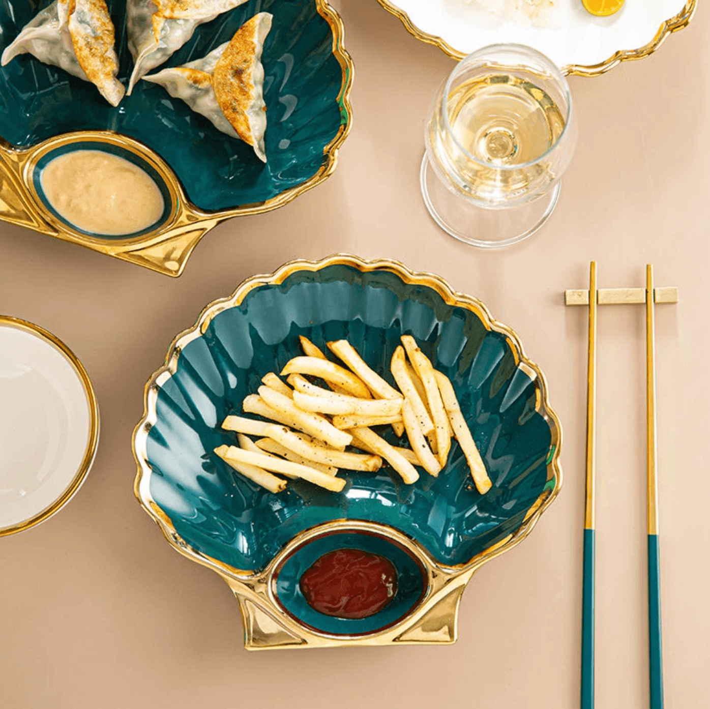 8 inch Shell Ceramic Dinner Plate - huemabe - Creative Home Decor