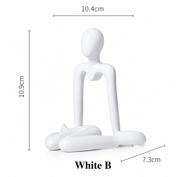 Abstract Thinker Figurine Set – Modern Minimalist Desk Decor