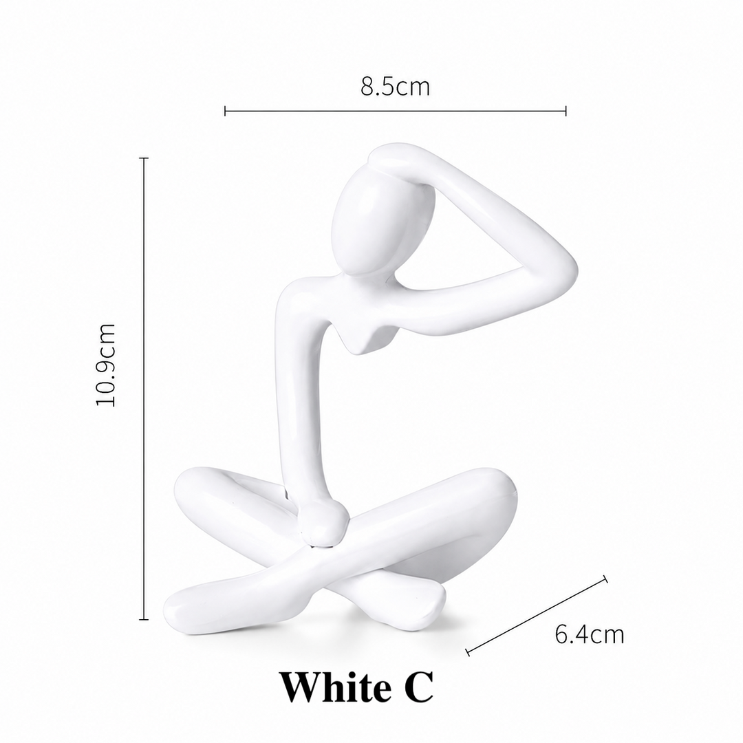 Abstract Thinker Figurine Set – Modern Minimalist Desk Decor