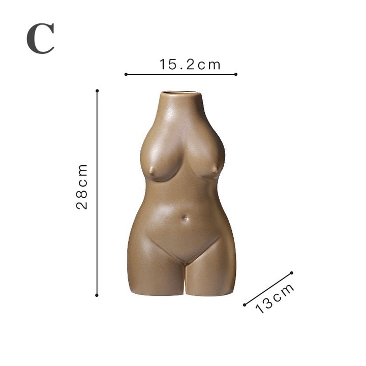 Abstract Style Female Body Sculpture Vase