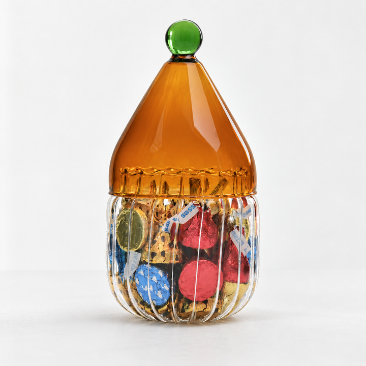 Hat Glass Candy Jar with Lid – Decorative Storage Jar
