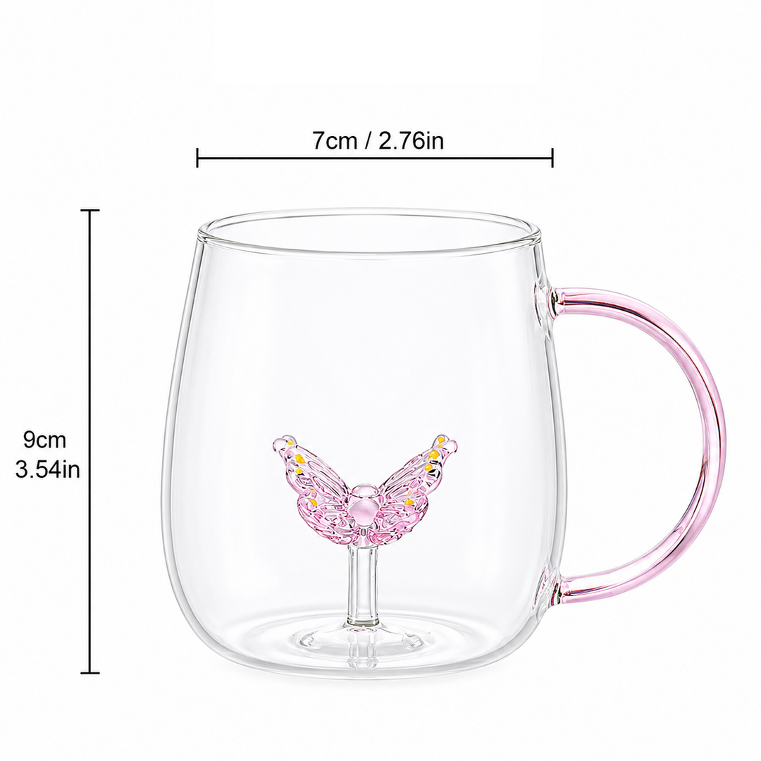Animal Glass Mug | Cute 3D Novelty Coffee Cup