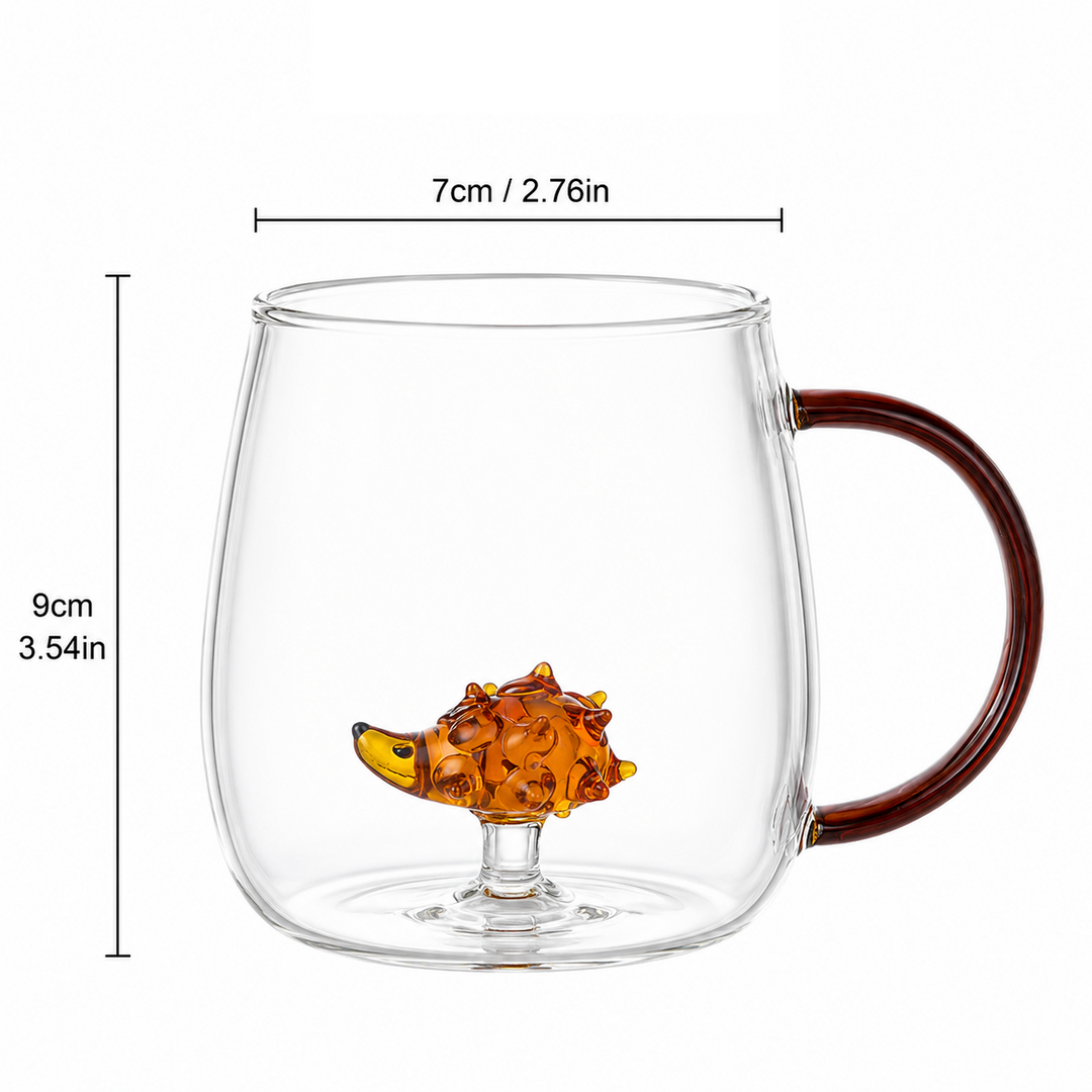 Animal Glass Mug | Cute 3D Novelty Coffee Cup