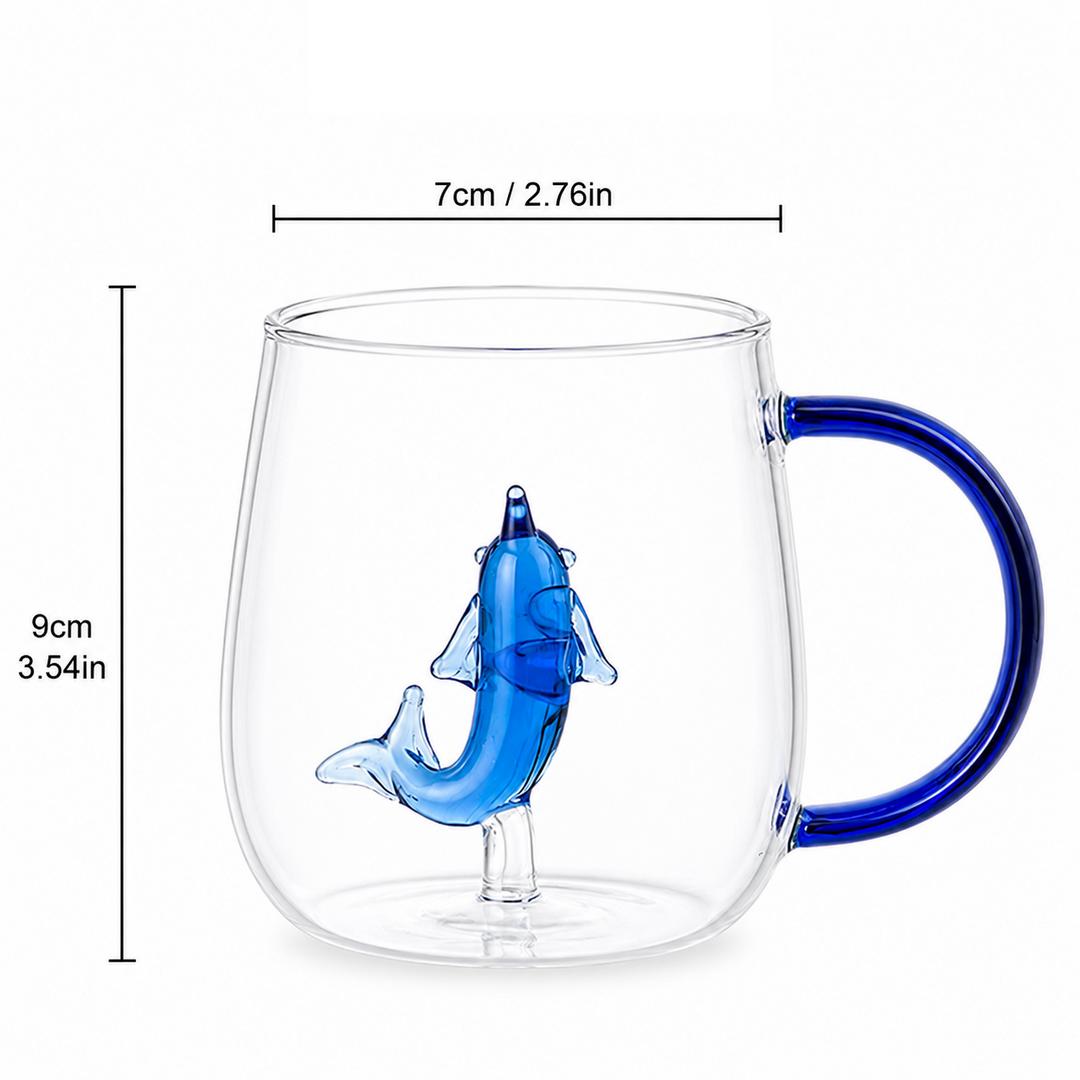 Animal Glass Mug | Cute 3D Novelty Coffee Cup