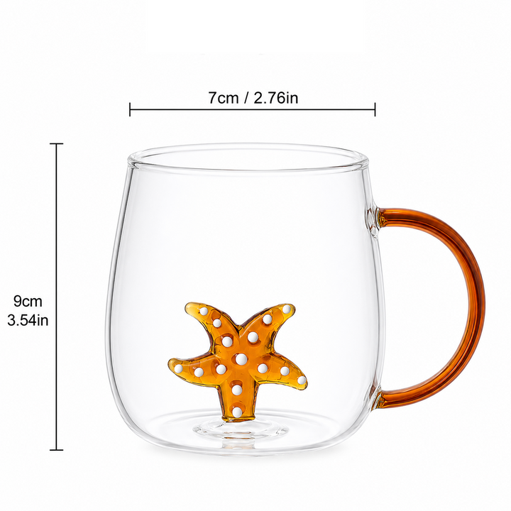 Animal Glass Mug | Cute 3D Novelty Coffee Cup