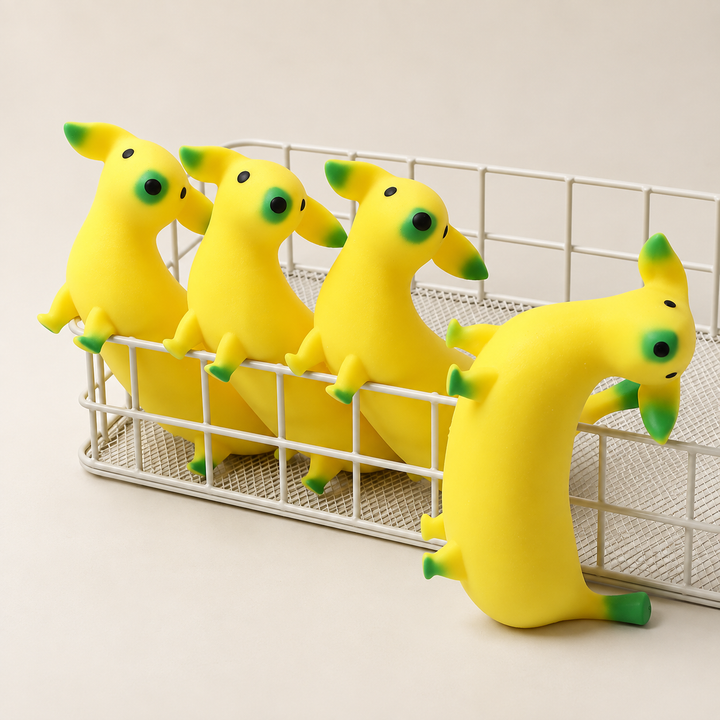 Banana Dachshund Squishy Toy – Stretchy Squeeze Fidget Dog