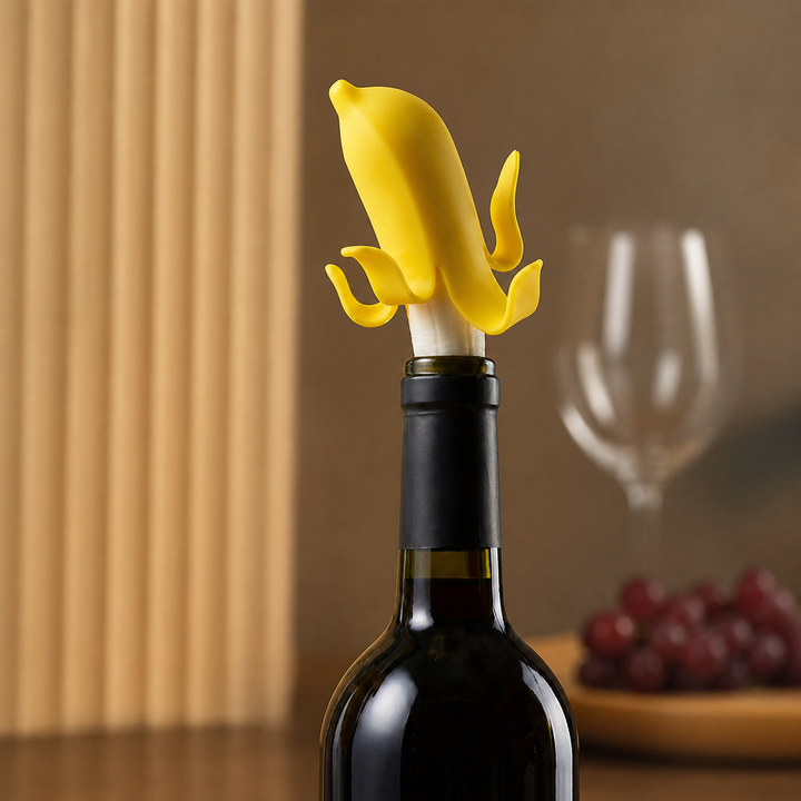 Banana Wine Bottle Stopper | Silicone Bottle Sealer Cap