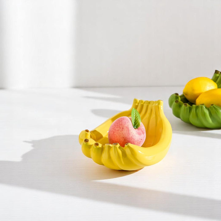 Banana Shape Ceramic Fruit Plate | Decorative Tray