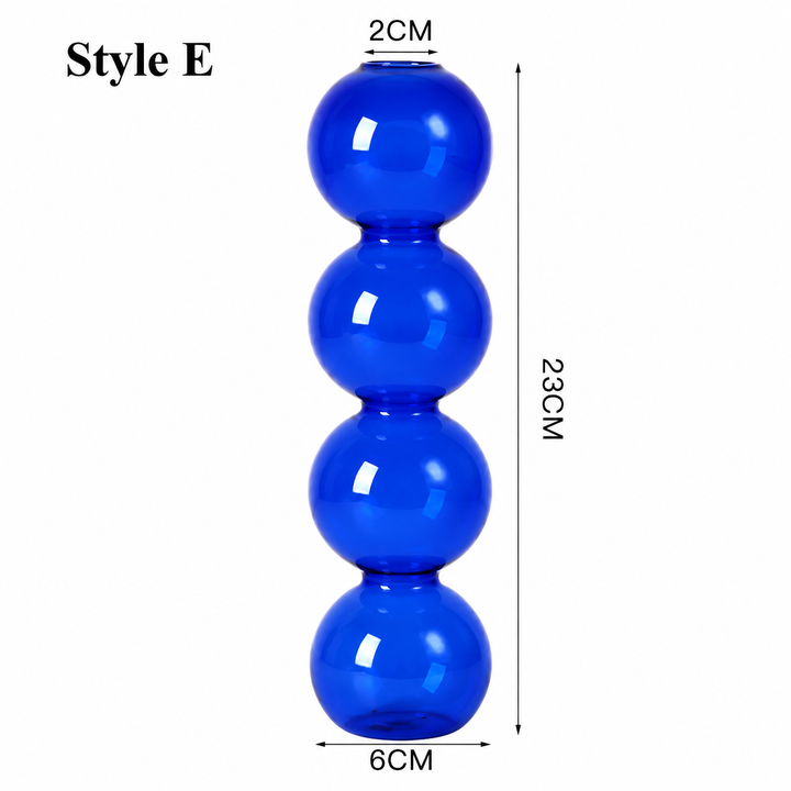 Blue Glass Candlesticks / Vase