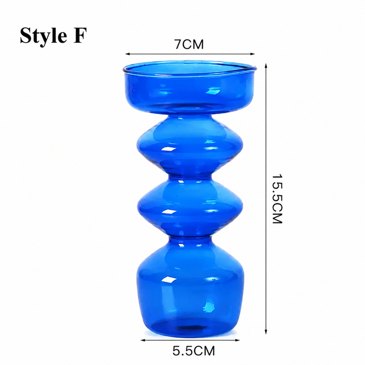 Blue Glass Candlesticks / Vase