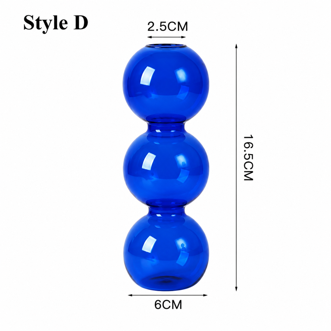 Blue Glass Candlesticks / Vase