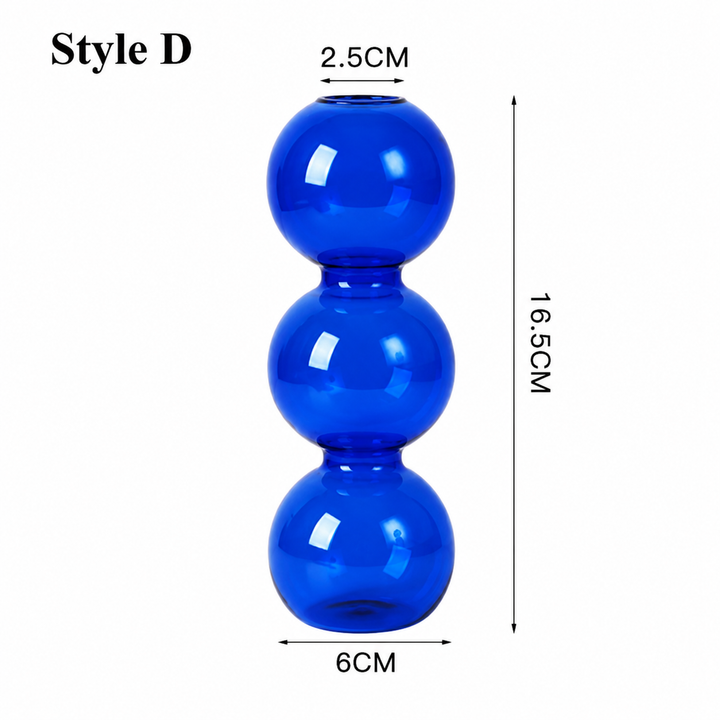 Blue Glass Candlesticks / Vase