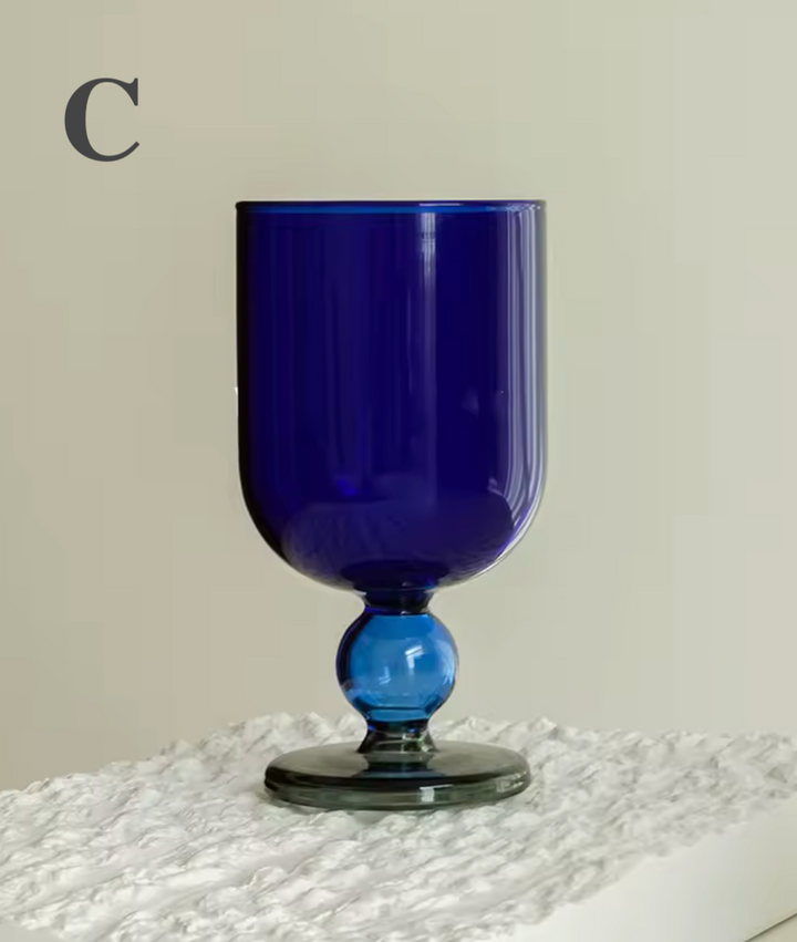 Borosilicate Colored Glass Goblet Wine Cup