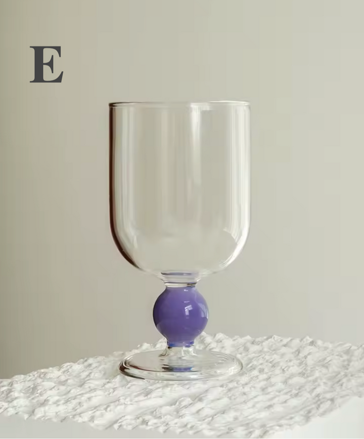 Borosilicate Colored Glass Goblet Wine Cup