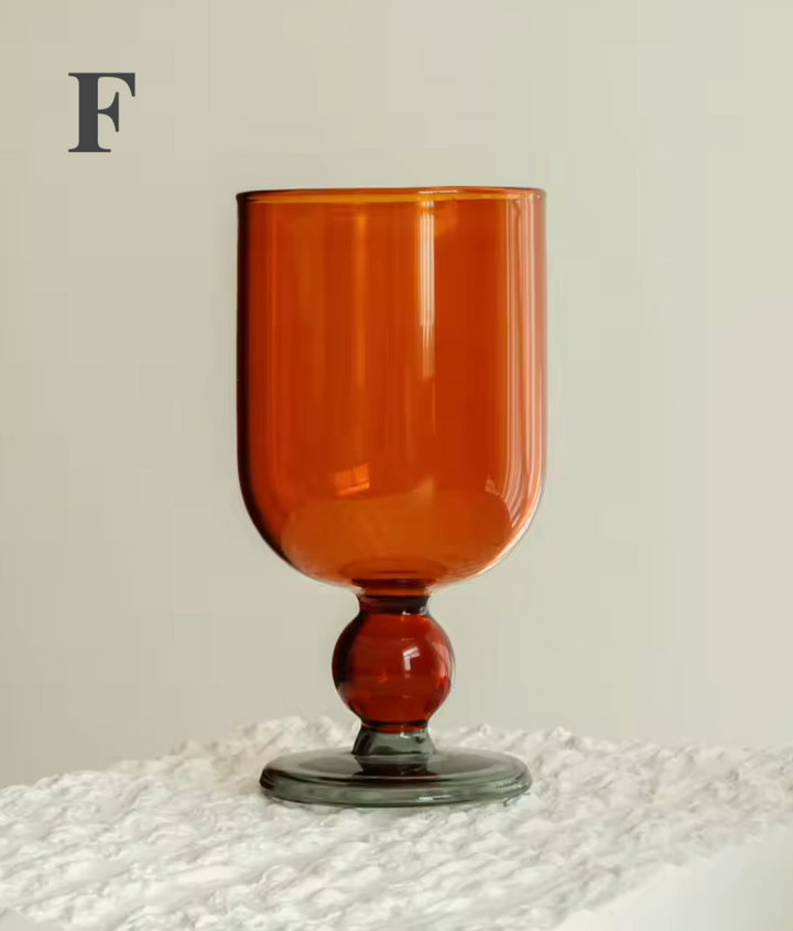 Borosilicate Colored Glass Goblet Wine Cup