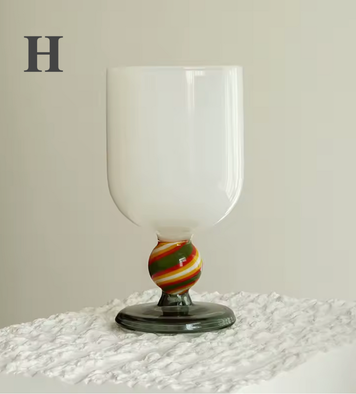 Borosilicate Colored Glass Goblet Wine Cup