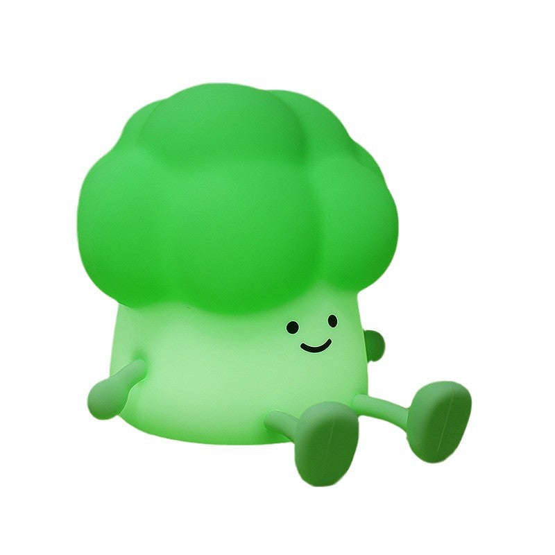 Broccoli Silicone Tap Night Light – Sleep Companion Lamp