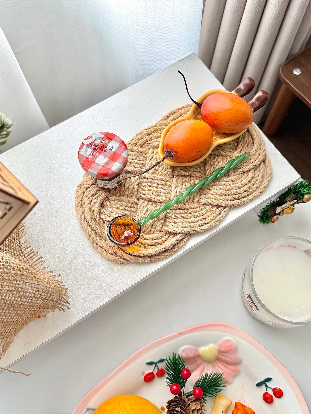 Candy Swirl Glass Spoon – Colorful Twisted Dessert Spoon