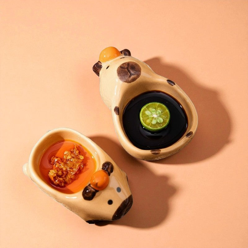 Capybara Ceramic Dipping Dish | Cute Animal Plate