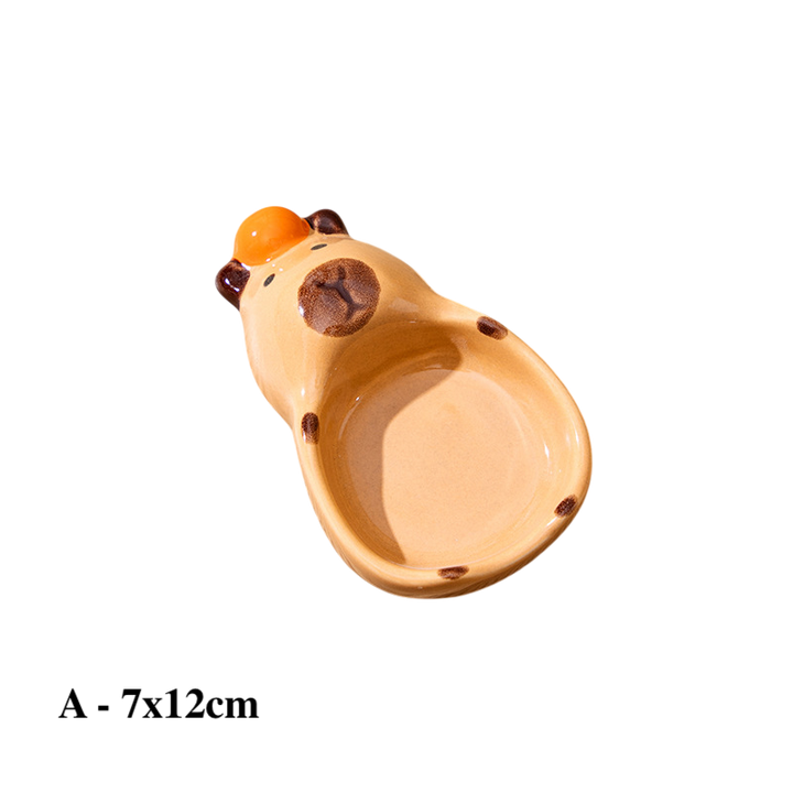 Capybara Ceramic Dipping Dish | Cute Animal Plate