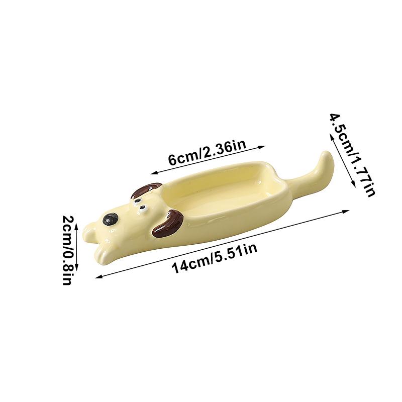 Cartoon Dog Ceramic Dipping Dish | Puppy Sauce Plate