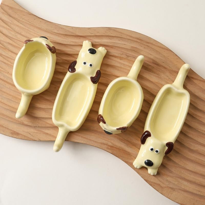 Cartoon Dog Ceramic Dipping Dish | Puppy Sauce Plate