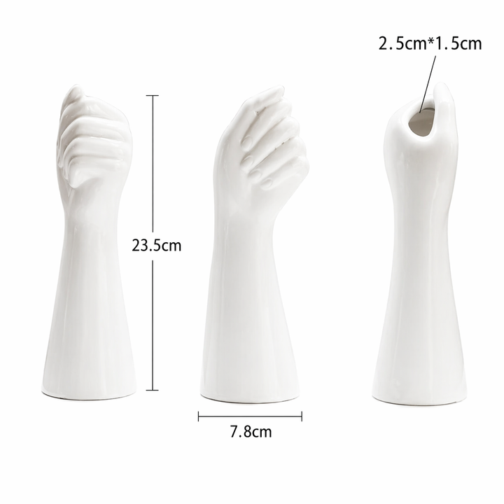 Hand Shape Ceramic Vase