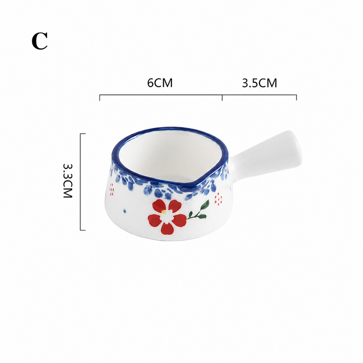 Ceramic Mini Creamer Jug with Handle | Sauce Pourer Milk Pit